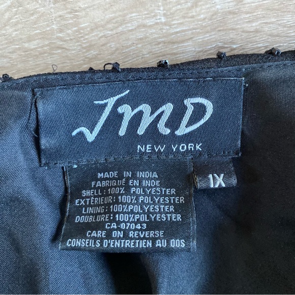 Vintage JMD New York Beaded shirt top intricately beaded off the shoulder shirt - Picture 5 of 9